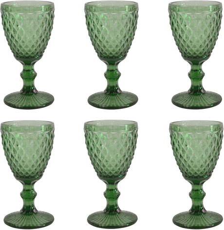 Medard de Noblat - Diamant - Weinglas 20 cl - Grün - 6 Stück
