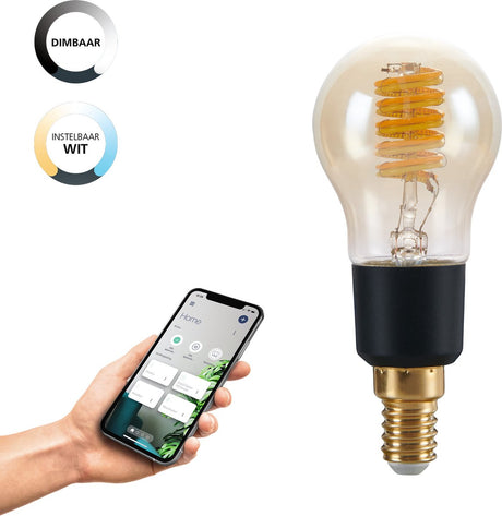 Eglo connect.z smarte LED-Lampe – e14 – ø 4,5 cm – bernsteinfarben – einstellbares weißes Licht – dimmbar – ZigBee