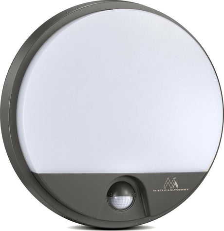 Maclean - Wandleuchte - Außenleuchte - LED-Lampe mit Infrarot-Bewegungssensor mce291 gr 1100lm 15w IP54 - grau