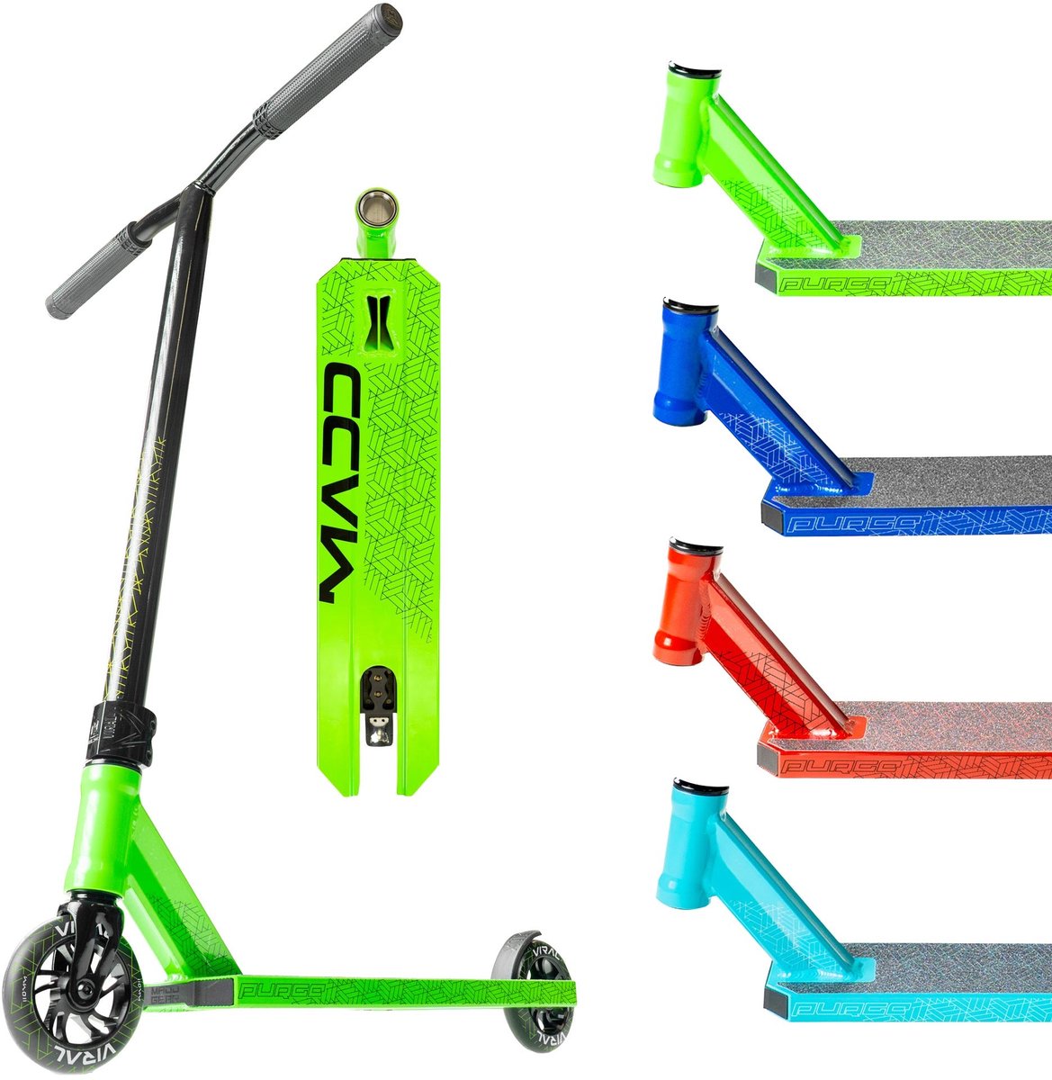 Madd Gear Stunt Scooter – Viral Purge Cobalt – Lenkerhöhe 83 cm – ab 8 Jahren – 110 mm Räder