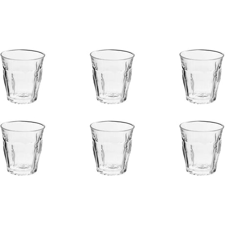 Duralex-Becher, Picardie-Hartglas, 250 ml, Schachtel mit 6 Stück