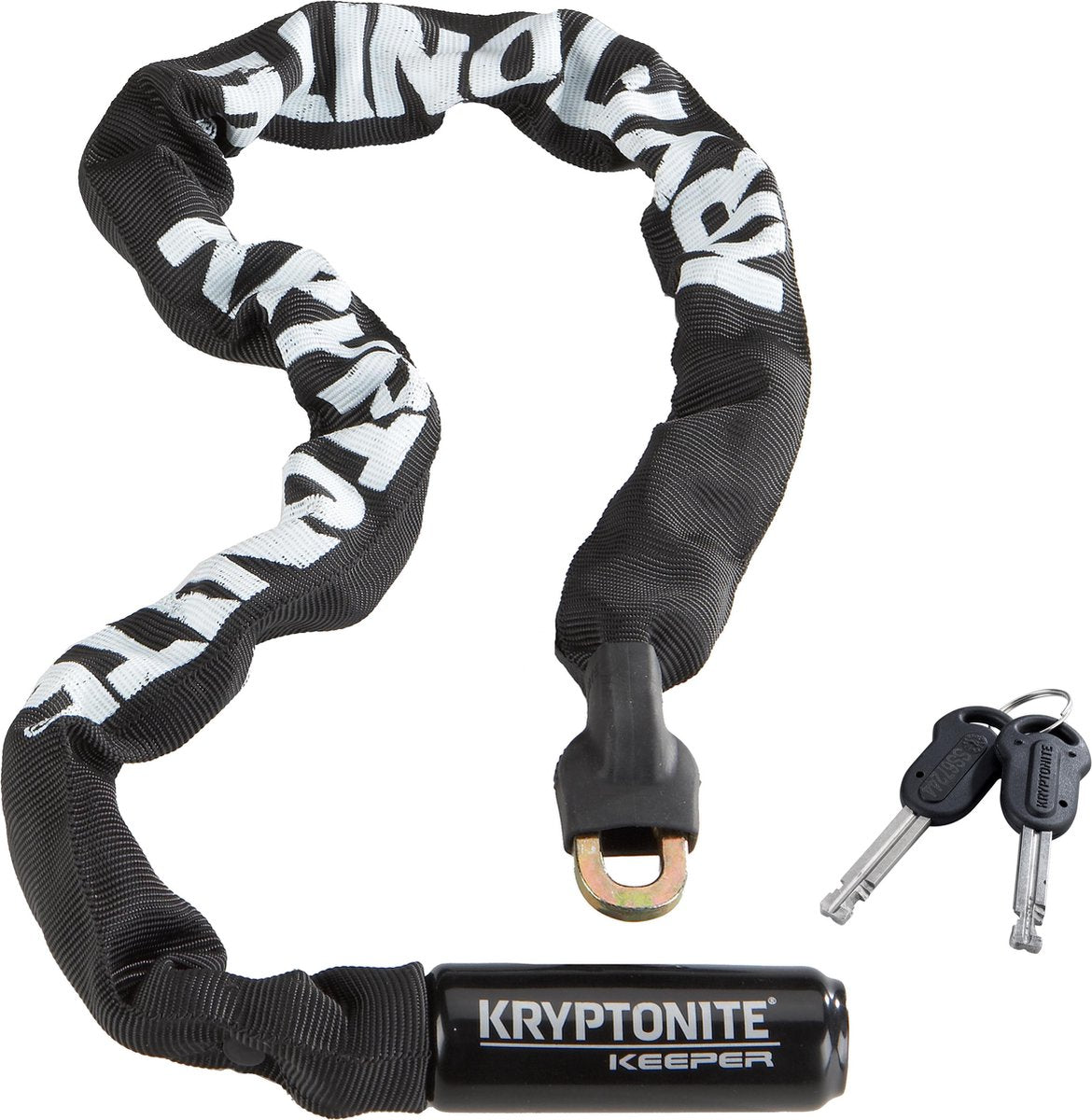 Kryptonite Keeper 785 Kette mit integriertem Schloss – Fahrradkettenschloss – Fahrradschloss mit Kette für Elektrofahrrad – 85 cm – Stahl – Schwarz
