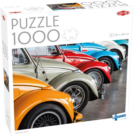 Tactic volkswagen beetles – puzzel – 1000 stukjes – klassieke kever auto’s – iconische vintage volkswagens – hoogwaardige scandinavische kwaliteit