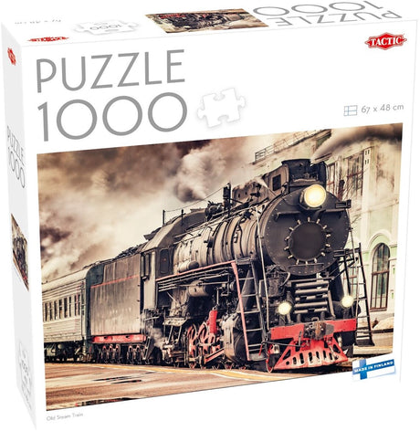Tactic old steam train – puzzel – 1000 stukjes – historische stoomtrein – klassieke spoorwegen – hoogwaardige scandinavische kwaliteit
