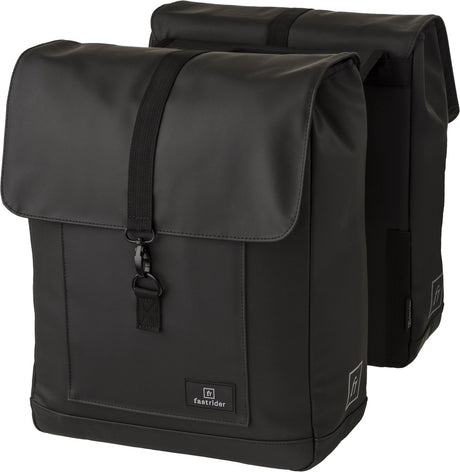 Fastrider jaxx ii dubbele fietstas – mik-compatibel – 28l – waterafstotend – incl. laptopvak – zwart