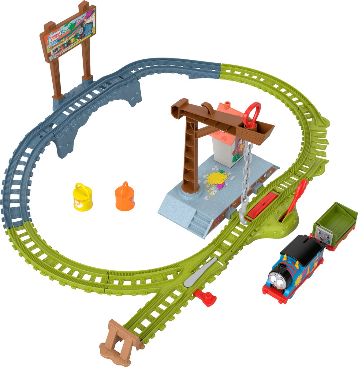 Fisher-price thomas de stoomlocomotief verfleveringsset