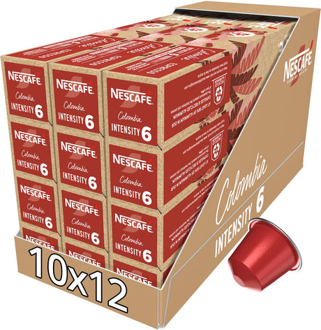 Nescafé Farmers Origins Columbia Nespresso-kompatible Kapseln – 10 Kaffeetassen x 12 Schachteln