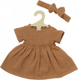 Heless Puppenkleid braun mit Rüschen, 35-45 cm