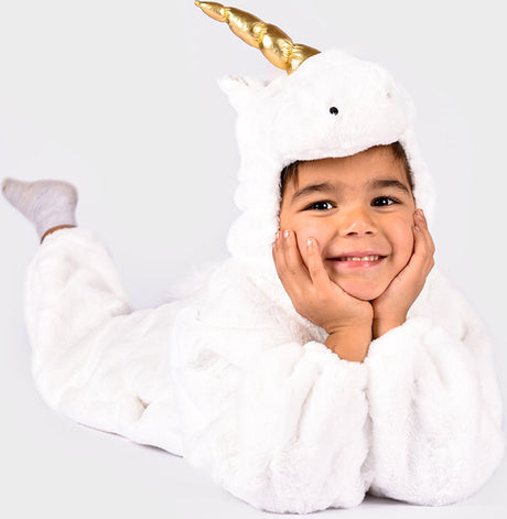 Den goda fen jumpsuit eenhoorn verkleedpak - unicorn kostuum 4-5 jaar. m