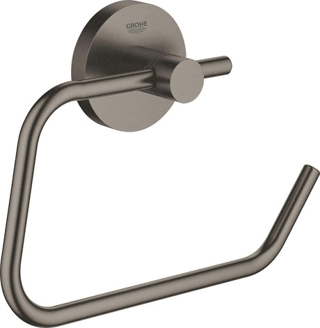 Grohe Essentials Toilettenpapierhalter – ohne Deckel – Hartgraphit gebürstet (Anthrazit matt)