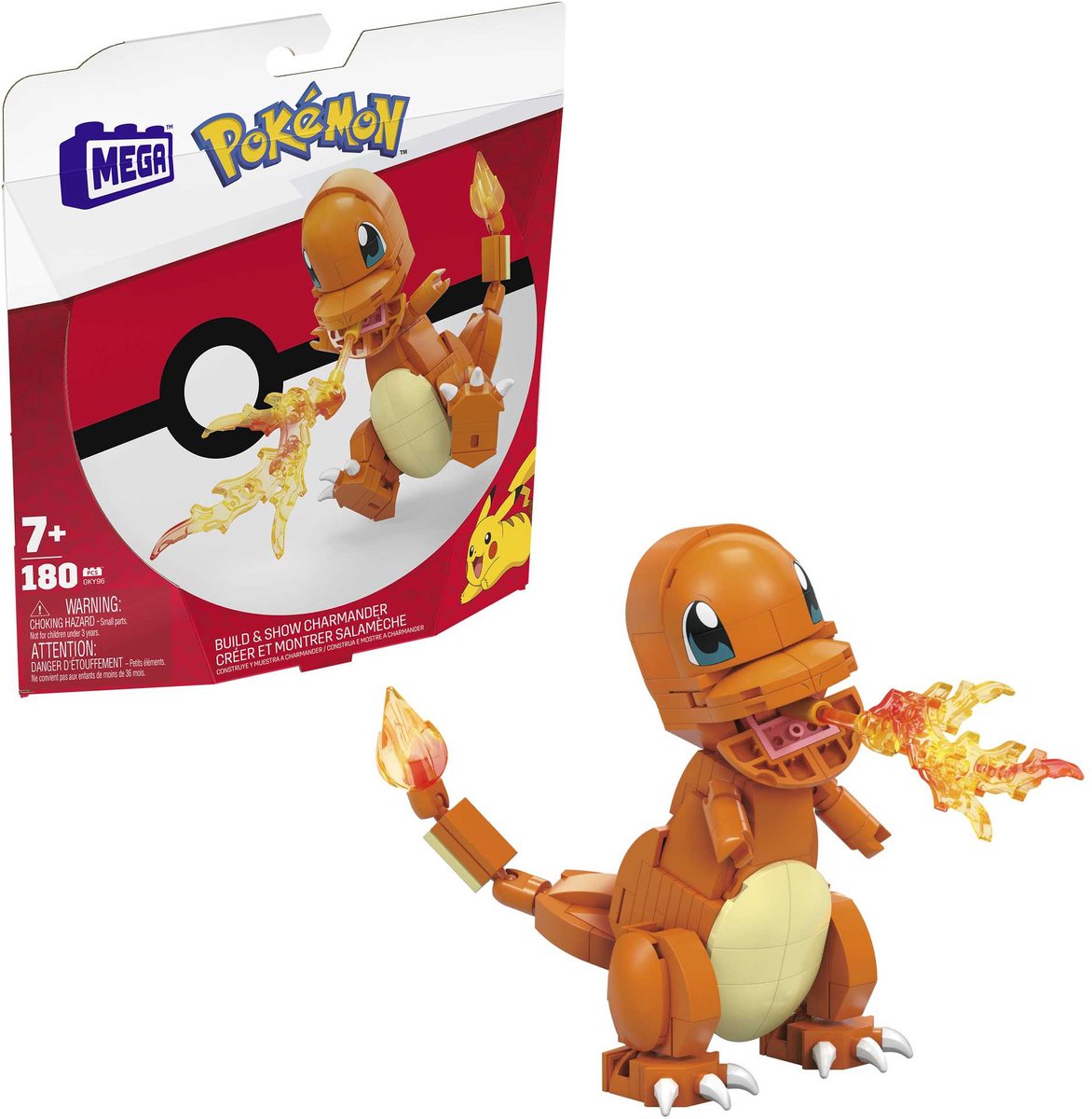 Mattel Mega Construx Pokémon-Bauset – Glumanda – 180 Teile.
