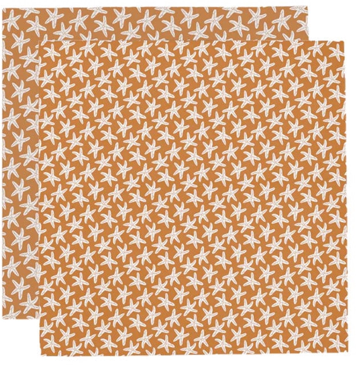 Seestern | Orange hydrophile Tücher 110 x 110 cm - 2 Stück