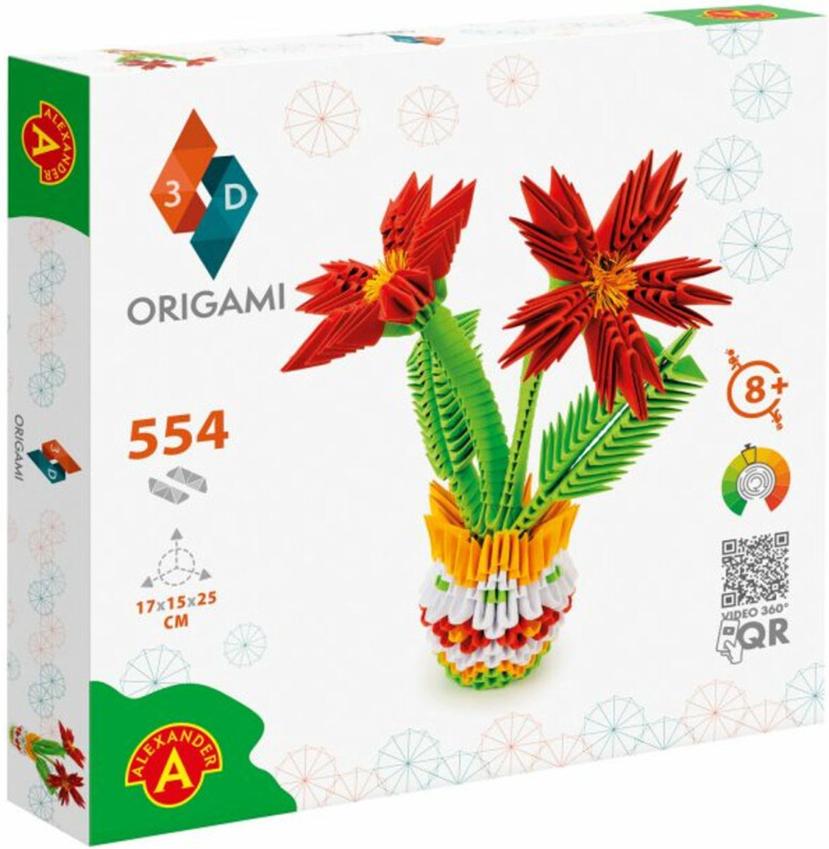 Selecta Origami 3D - Blumenvase, 554dlg.