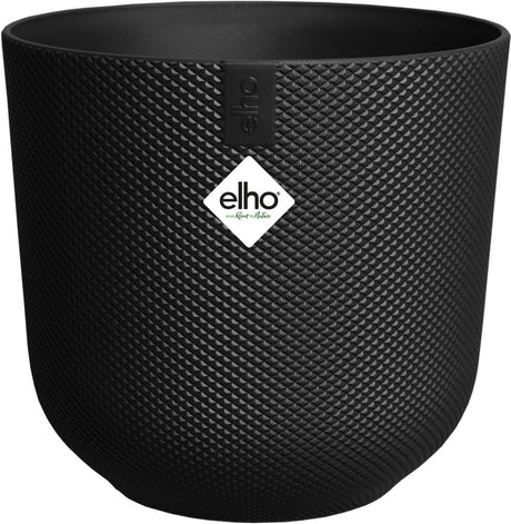 Elho jazz rond 16 bloempot voor binnen - woonaccessoire van 100% gerecycled plastic - ø 16.5 x h 15.3 cm - living black