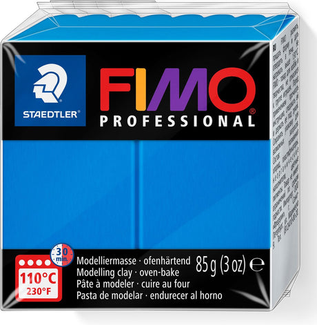 Fimo professioneller ofenhärtender, professioneller Modelliermasseblock 85 g – Primärblau