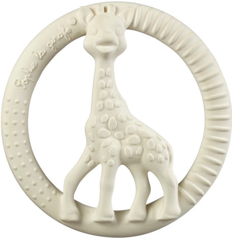 Sophie die Giraffe, so'pure Beißring – Babyspielzeug – Mutterschaftsgeschenk – Geschenk zur Babyparty – 100 % Naturkautschuk – in recycelter Geschenkbox mit Schleife aus Bio-Baumwolle – ab 0 Monaten – ø8 cm – weiß