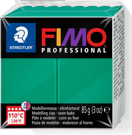 Fimo professional – ofenhärtender, professioneller Modelliermasseblock 85 g – Primärgrün