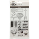 Creativ Firmenstempel, Prägefolder und Stanzformen, Wörter und Zeichen, Größe 1,5-6 cm, 1 Box