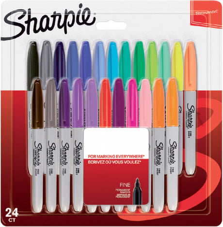 Sharpie Permanentmarker | feiner Punkt | verschiedene Farben | 24 Stück