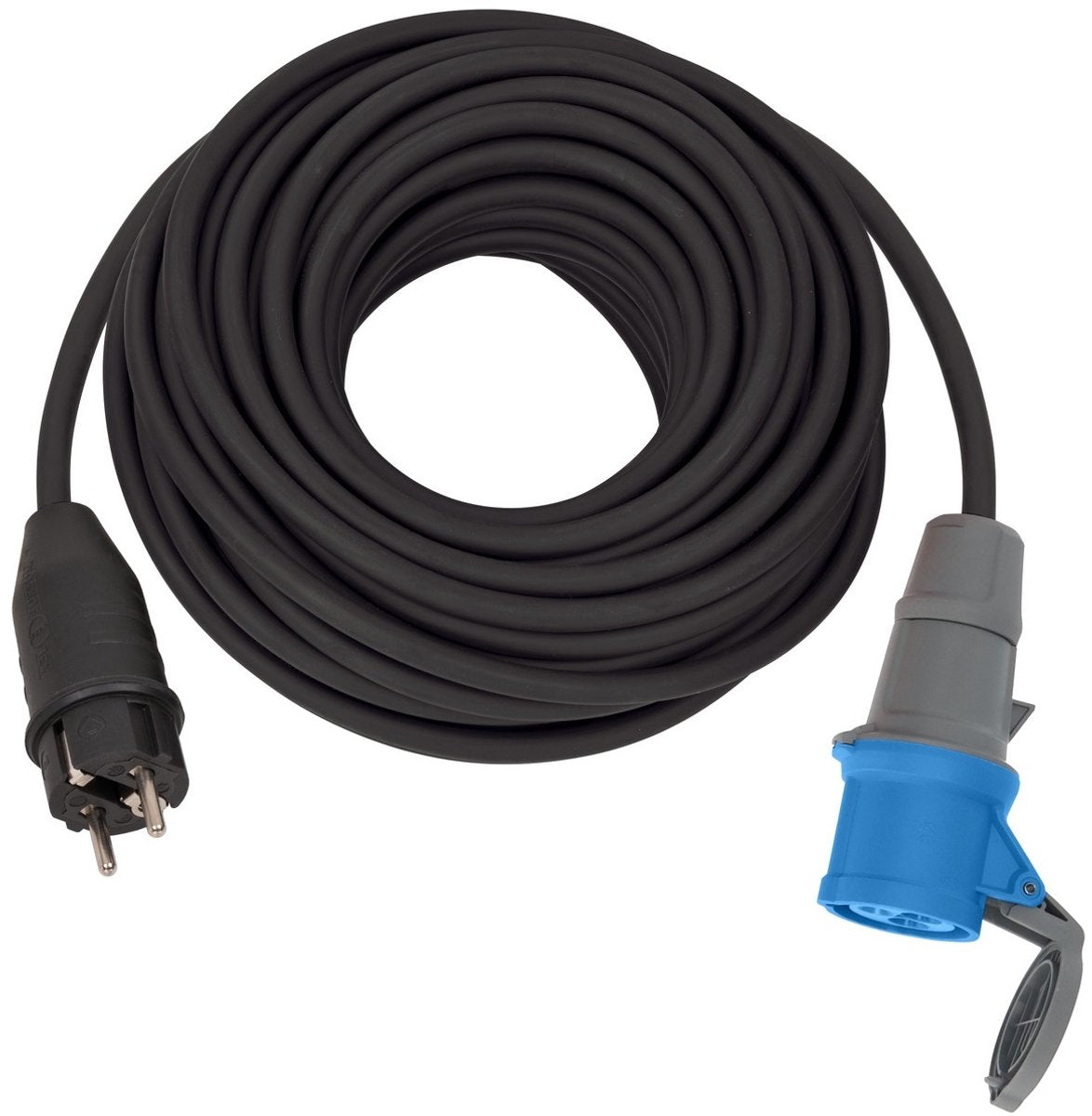 Brennerstuhl Cee-Verlängerungskabel 230 V IP44 25 m h07rn-f 3 G2,5 Cee 230 V 16 A Schutzkontaktstecker und Cee-Kupplung – 1132910100