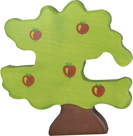 Holztiger Wald - Apfelbaum für Vögel - 20x2x20cm - Holzfigur - handgefertigt