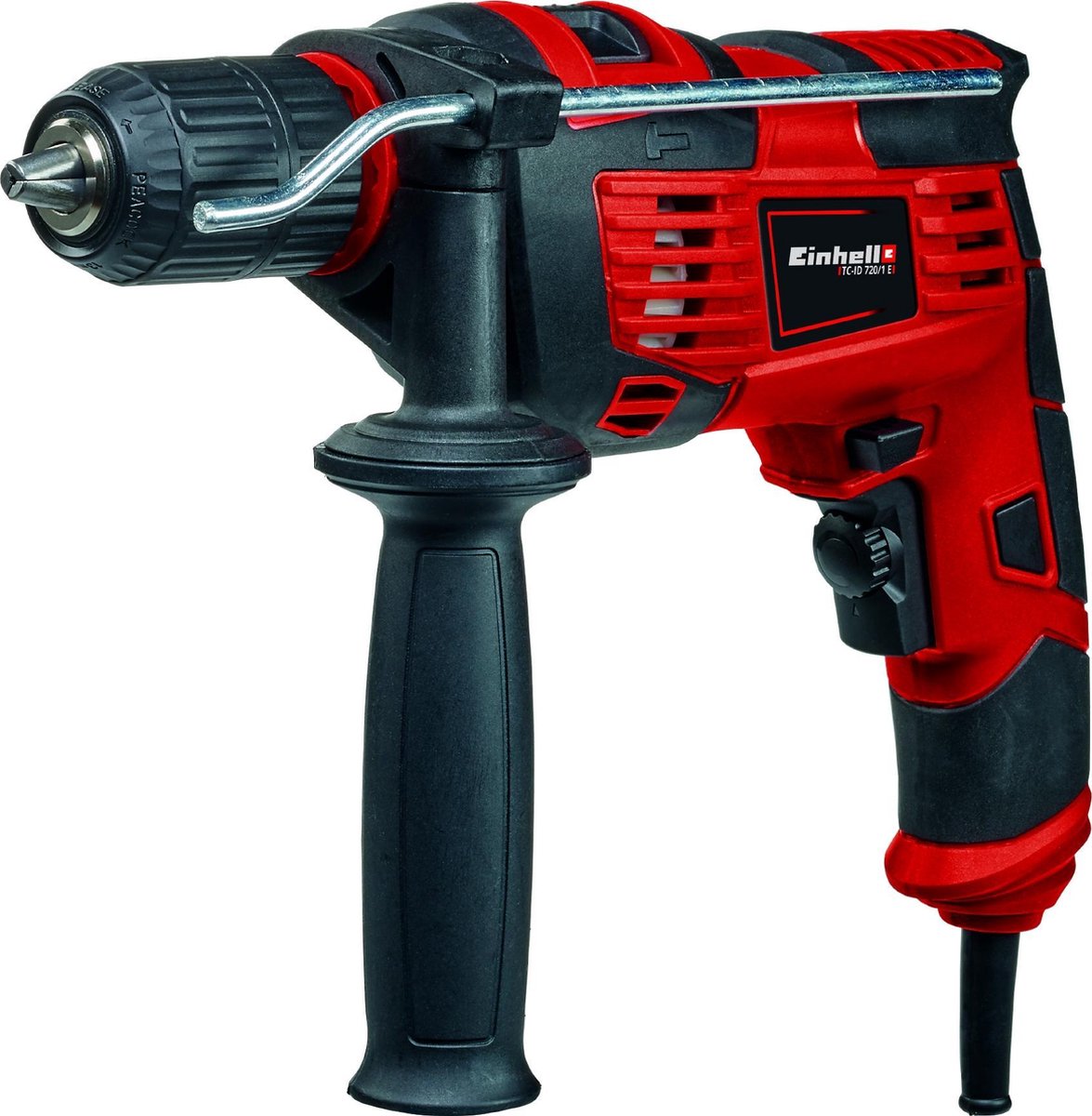 Einhell Elektro-Schlagbohrmaschine TC-ID 720 1 e – 720 W – 2 Funktionen: Bohren Schlagbohren – Bohrleistung Holz 30 mm Beton 13 mm Stahl 10 mm
