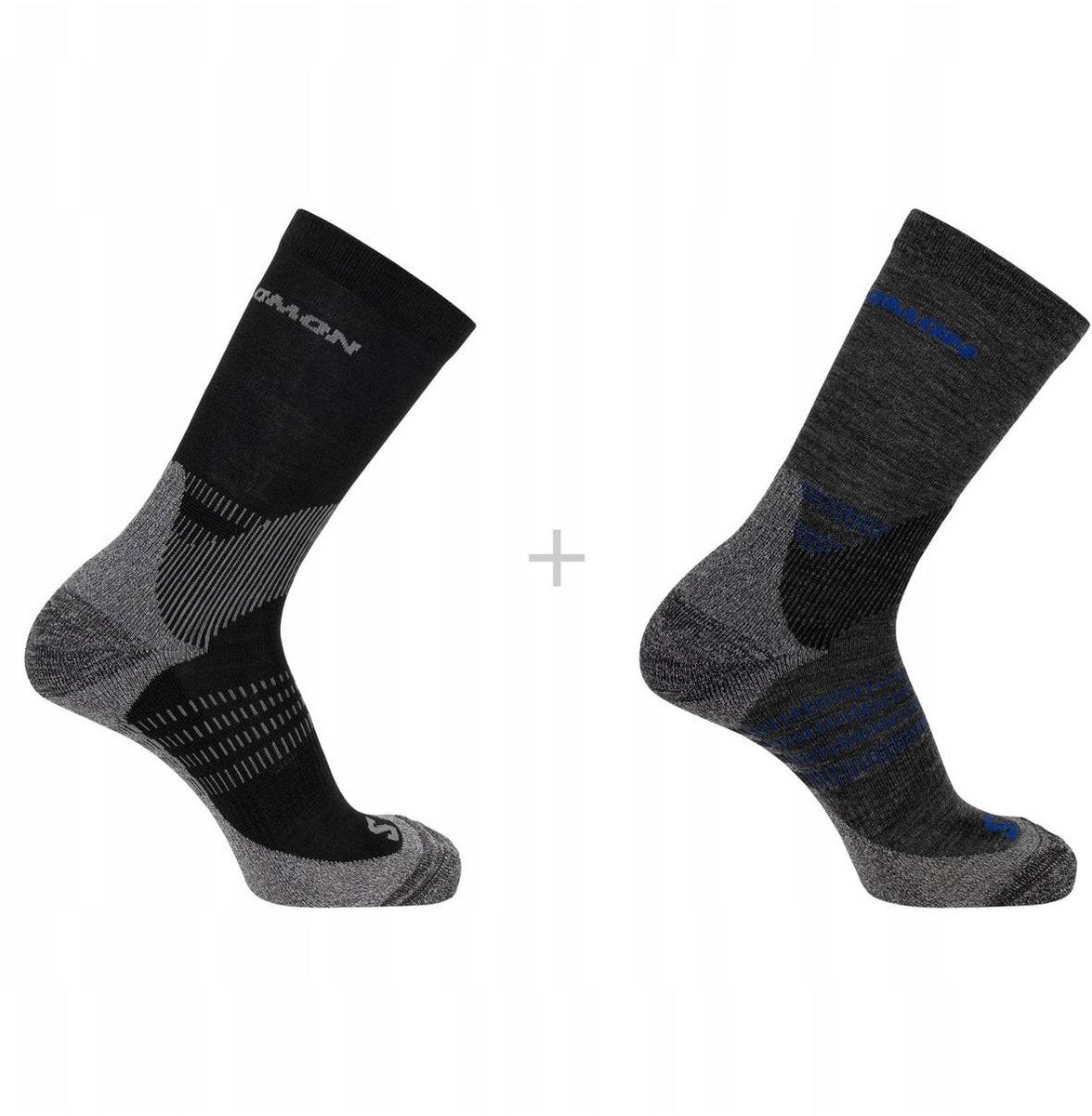 Salomon – x Ultra Access Crew Socken | 2er-Pack | Socken | Größe XL 45-47 - Anthrazitschwarz