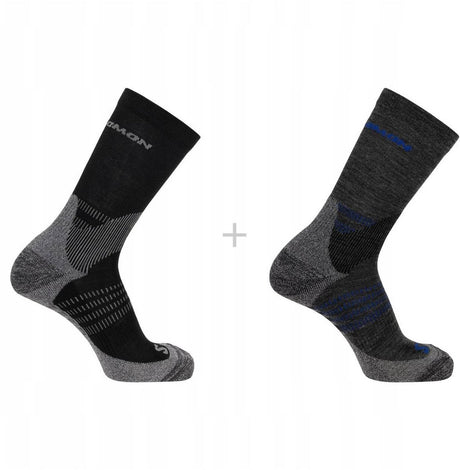 Salomon – x Ultra Access Crew Socken | 2er-Pack | Socken | Größe XL 45-47 - Anthrazitschwarz
