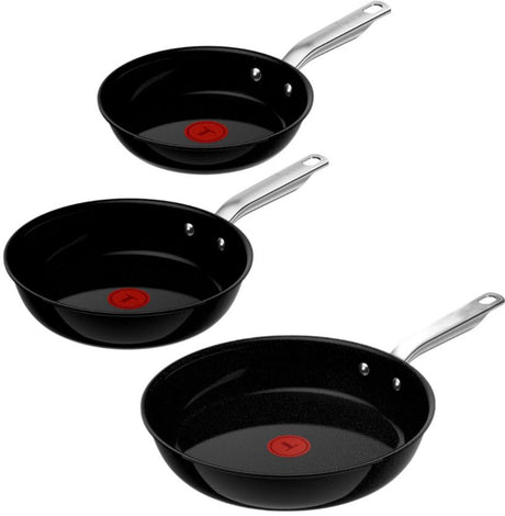 Tefal Experience Ceram – Pfannenset – 20 24 28 cm – Fusionskern – Keramik – Induktion – ergonomisch – PFAS-frei