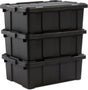 Iris Powerbox robuste Aufbewahrungsbox – 43 l – 100 % recycelter Kunststoff – schwarz – 3er-Set