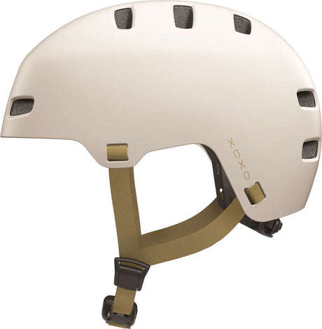 Abus Fahrradhelm xoxo eco birch taupe l - 57-61 cm - beige - geeignet für den Einsatz an Elektrofahrrädern - Cityfahrrädern - 440 g