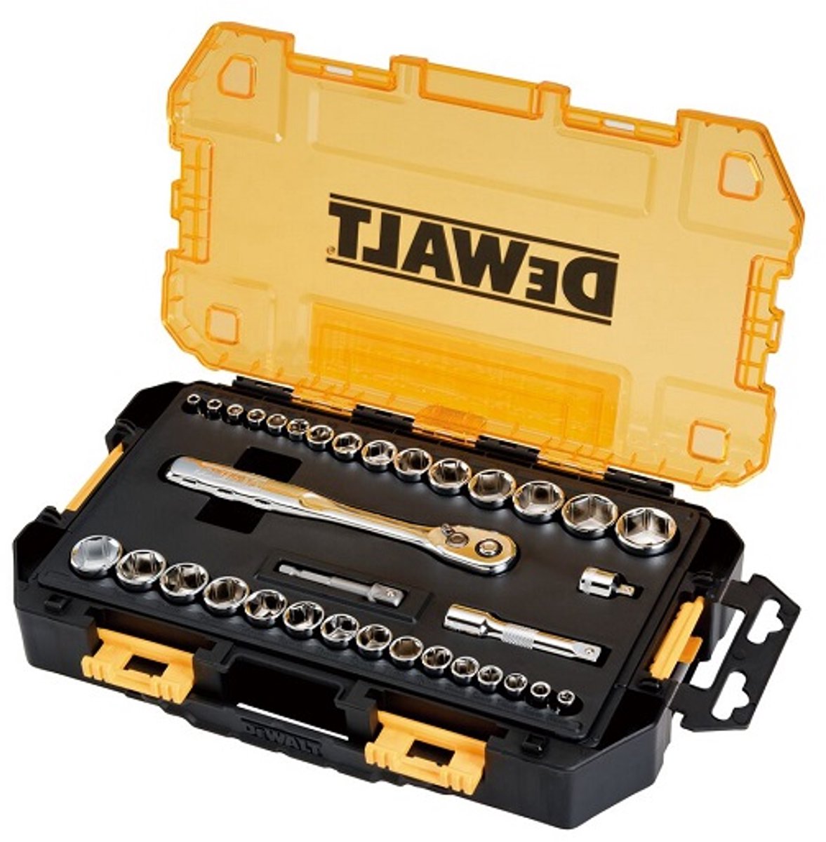 Dewalt dwmt45034 – mechanisches Werkzeugset – 34-teilig – Griffringe – stapelbarer Koffer
