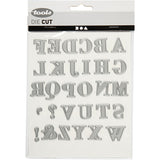 Creativ Company Stanzschablone, Alphabet, Größe 2x1,5-2,5 cm, 1 Stück