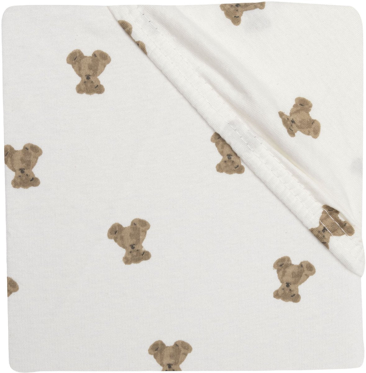 Jollein hoeslaken - 60x120 cm - jersey - mini teddy bear