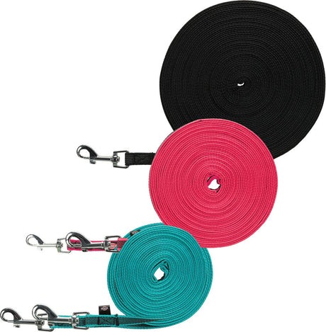 Trixie Hundeleine Schleppleine mit gummiertem Schwarz