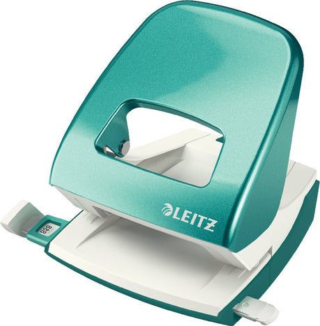 Leitz nexxt wow Locher – 2-Loch – stanzt bis zu 30 Blatt – Eisblau metallic