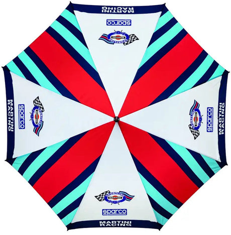 Sparco Martini Racing Replica 80 Martini Racing Regenschirm – Schwarz – Marineblau – Größe Einheitsgröße