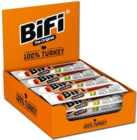 Bifi Truthahn – Putensalamistange – idealer Fleischsnack – für zwischendurch, unterwegs oder in der Brotdose – 24x20g