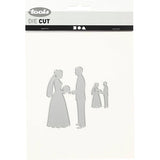 Creativ Company Schneideschablone, Hochzeitspaar, Maße 52x81+23x35 mm, 1 Stück