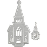 Creativ Company Stanz- und Prägeschablonen, Kirchen, Maße 46x91+18x35 mm, 1 Stück