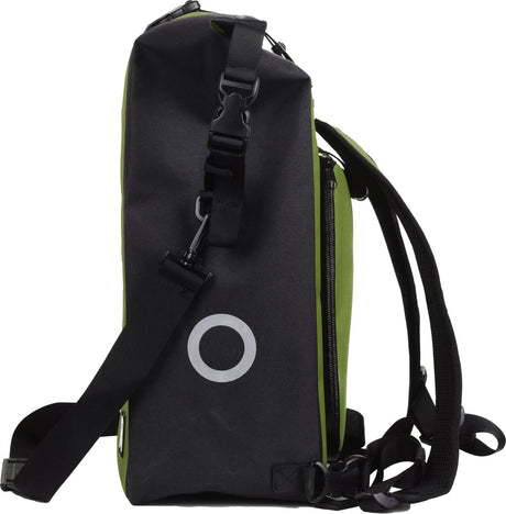 Willex Rucksack-Kombi-Fahrradtasche 100 % wasserdicht grün