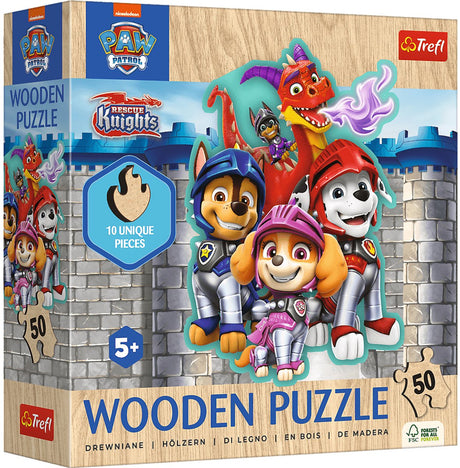 Trefl Paw Patrol Kinderpuzzle Holz Holzpuzzle - 50 Teile - ab 4 Jahren