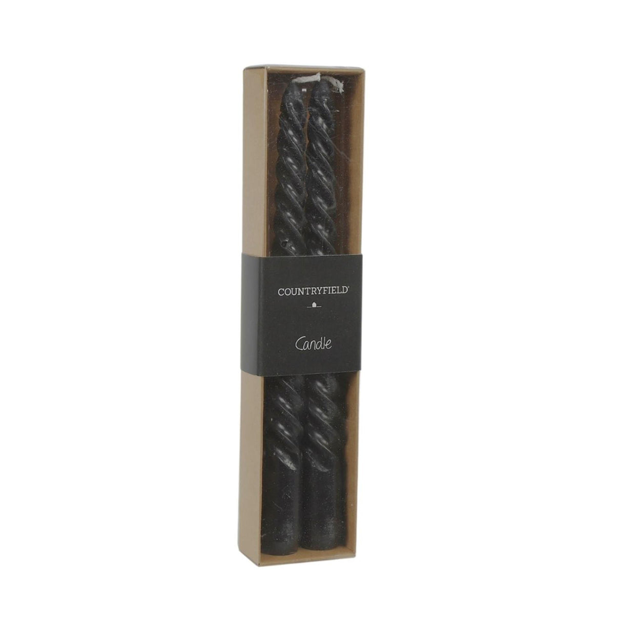 Countryfield Tafelkerzen Twirly Schwarz