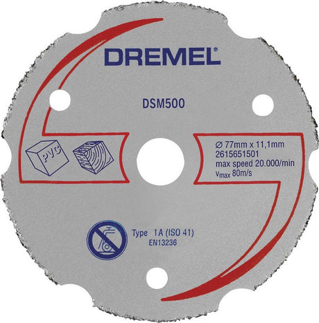 Dremel DSM500 2615S500JB Trennscheibe gerade 77 mm 1 Stück Hartholz, Weichholz, Sperrholz, Laminat, Kunststoff, Gi