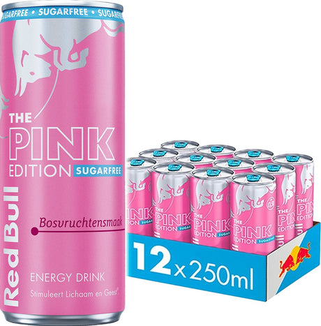 Red Bull The Pink Edition zuckerfreie Waldfruchtgeschmackdose (12x 250ml)