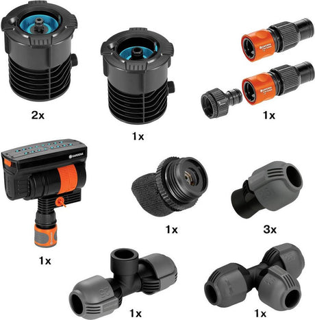 Gardena Products Rohrleitungs-Starterset für Viereckregner