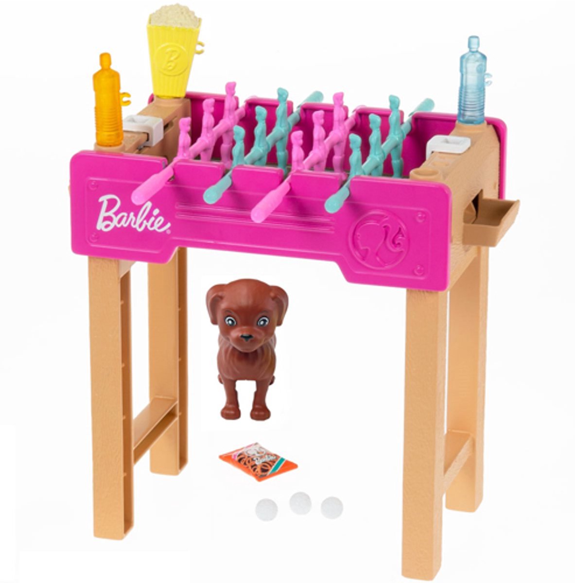 Barbie Mini-Spielset Kickertisch mit Hund exkl. Puppen