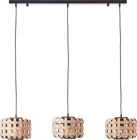 Brilliant Woodline – Hängelampe – E27 max. 3 x 60 W – Naturschwarz