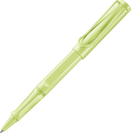 Lamy Tintenroller Safari Spring Green – mit ergonomischem Griff, Strichstärke m – Gehäuse aus robustem ASA-Kunststoff – mit Mine M 63 in Schwarz