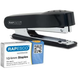 Set nietmachine rapesco 1573 abs (acrylonitril-butadieen-styreen), metaal zwart